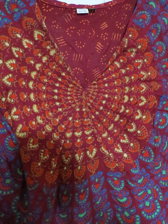 Peacock blouse Boho style size large NEW never used - Picture 7 of 16